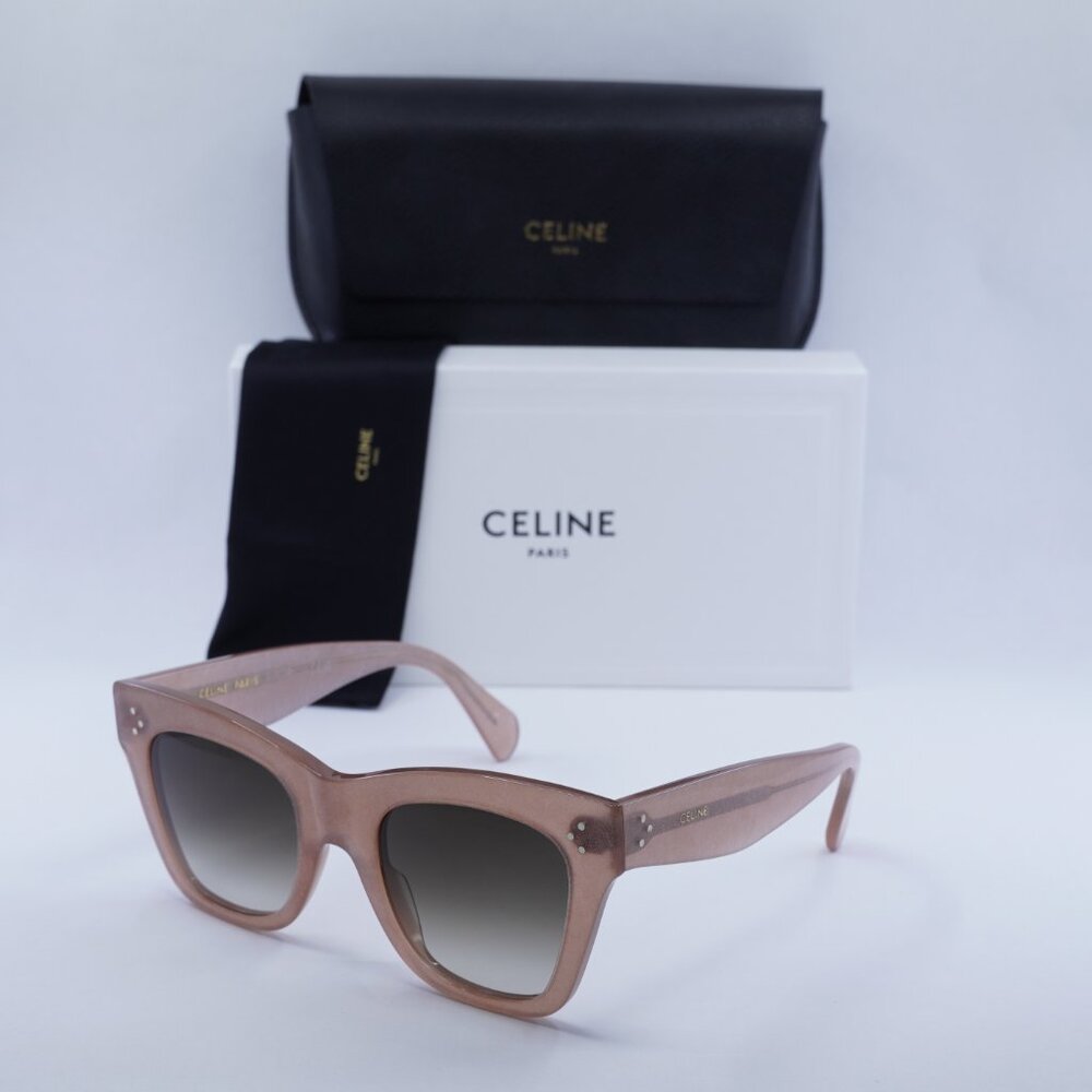 🕶️New Celine CL4004IN 74F Sunglasses Milky Pink Frame, Brown Lenses - Picture 11 of 11